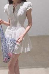 French Embroidered Tea Dress